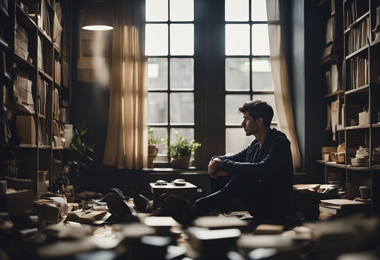 A person sitting alone, representing anxiety and depression.